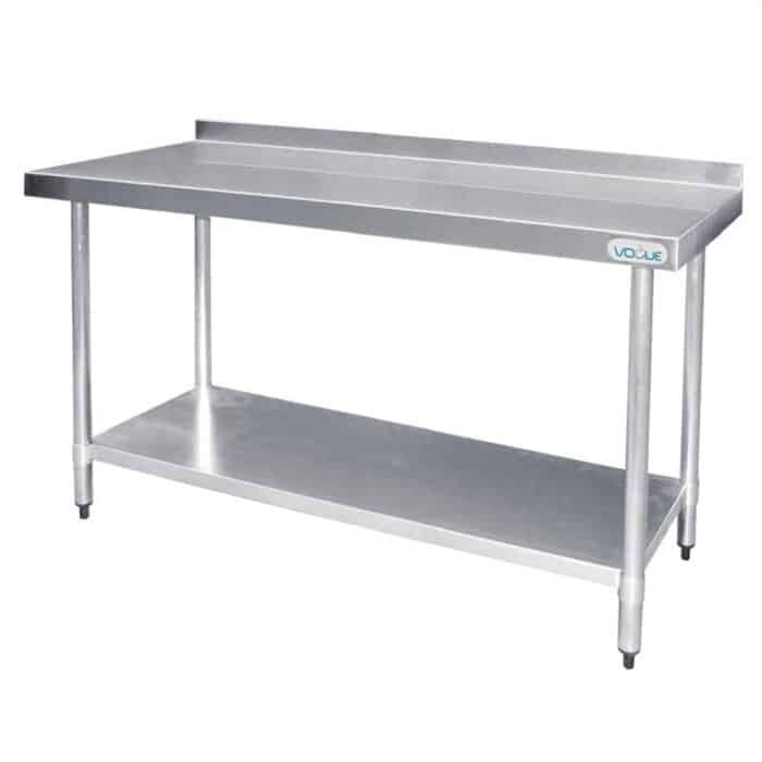 Vogue Stainless Steel Prep Table with Upstand 1200mm