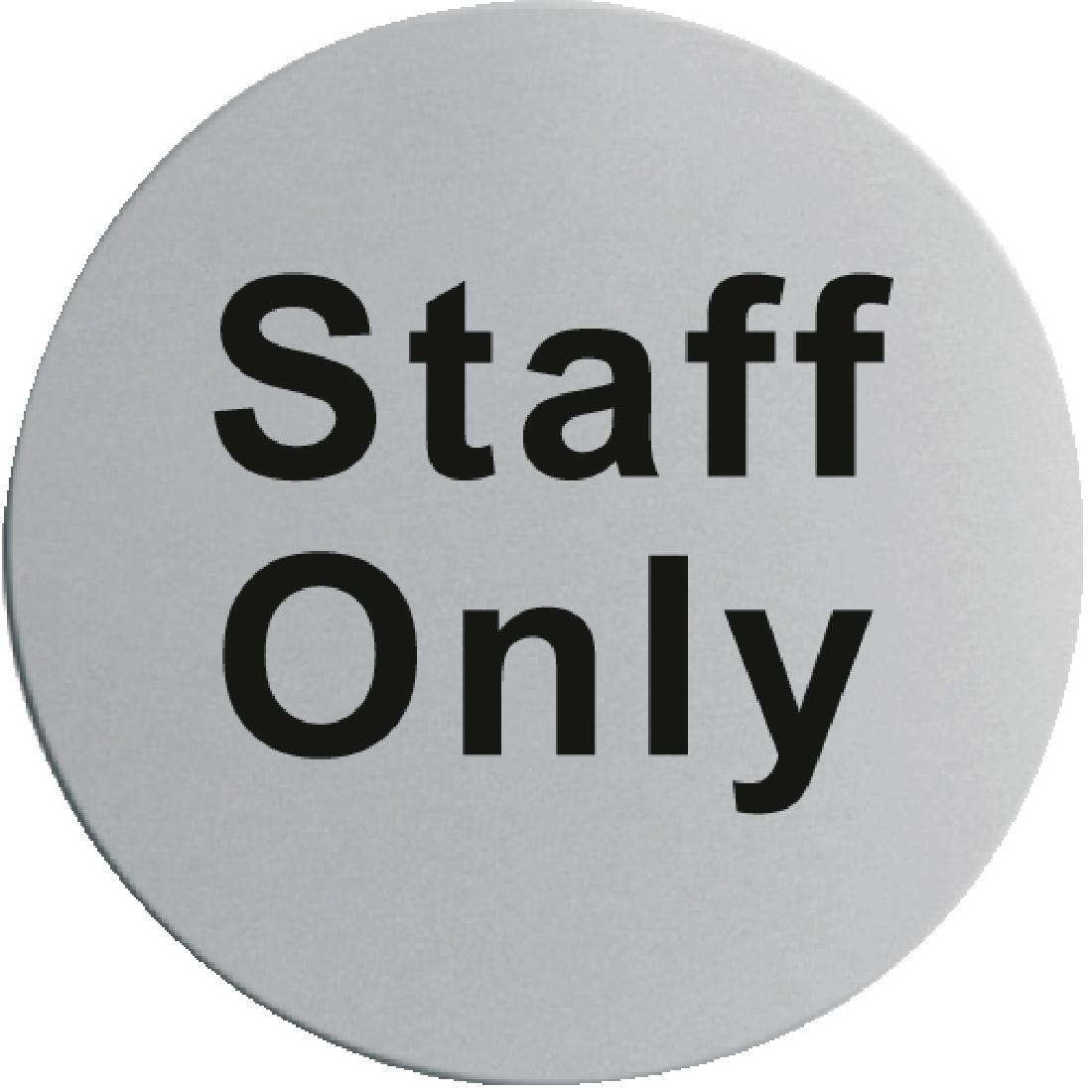Stainless Steel Door Sign - Staff Only
