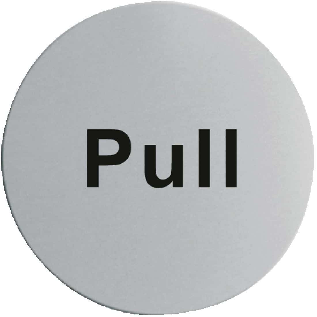 Stainless Steel Door Sign - Pull