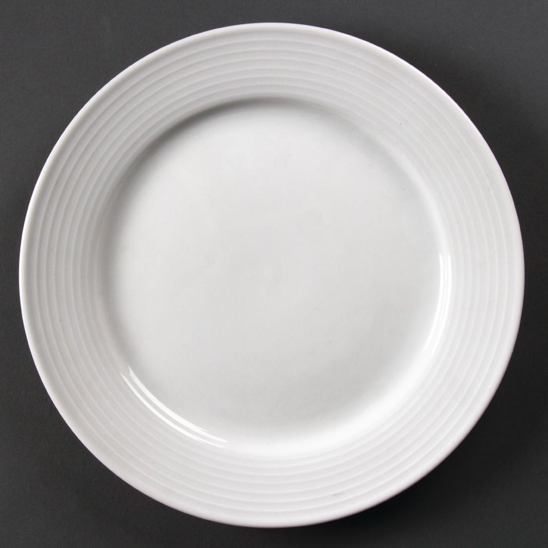 Olympia Linear Wide Rimmed Plates 250mm