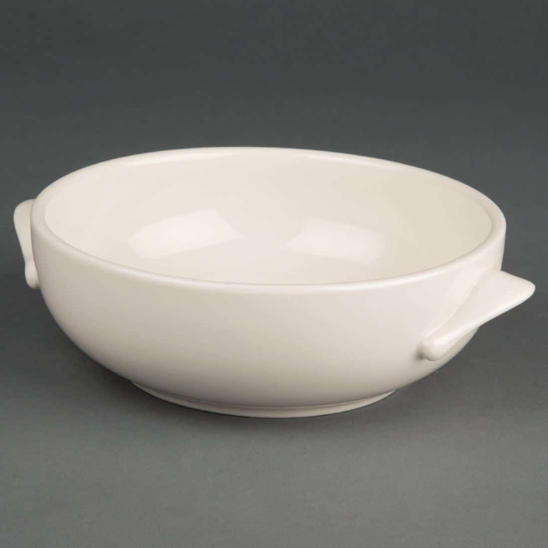 Olympia Ivory Handled Soup Bowls 425ml 15oz