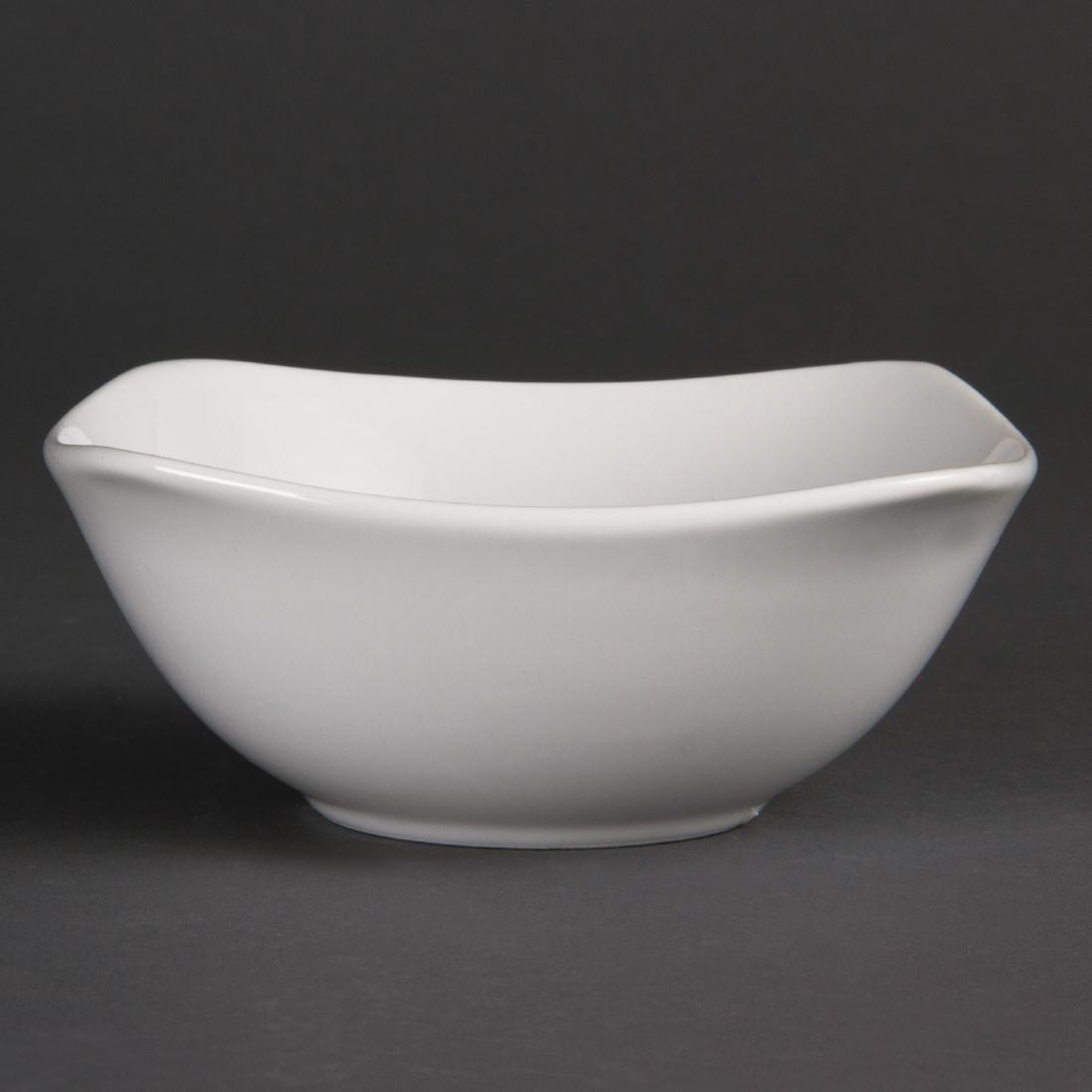 Olympia Whiteware Rounded Square Bowls 140mm
