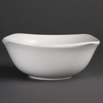 Olympia Whiteware Rounded Square Bowls 220mm