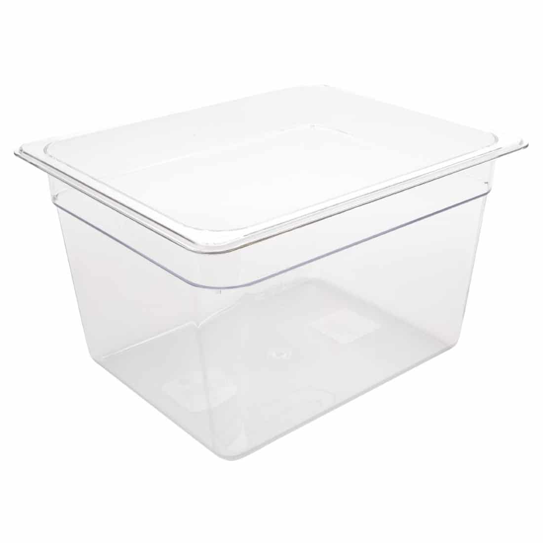 Vogue Polycarbonate 1/2 Gastronorm Container 200mm Clear