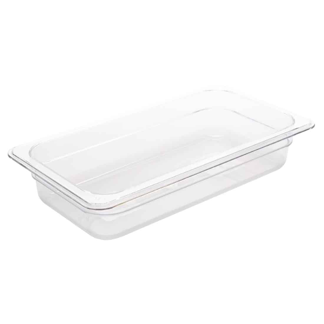 Vogue Polycarbonate 1/3 Gastronorm Container 65mm Clear