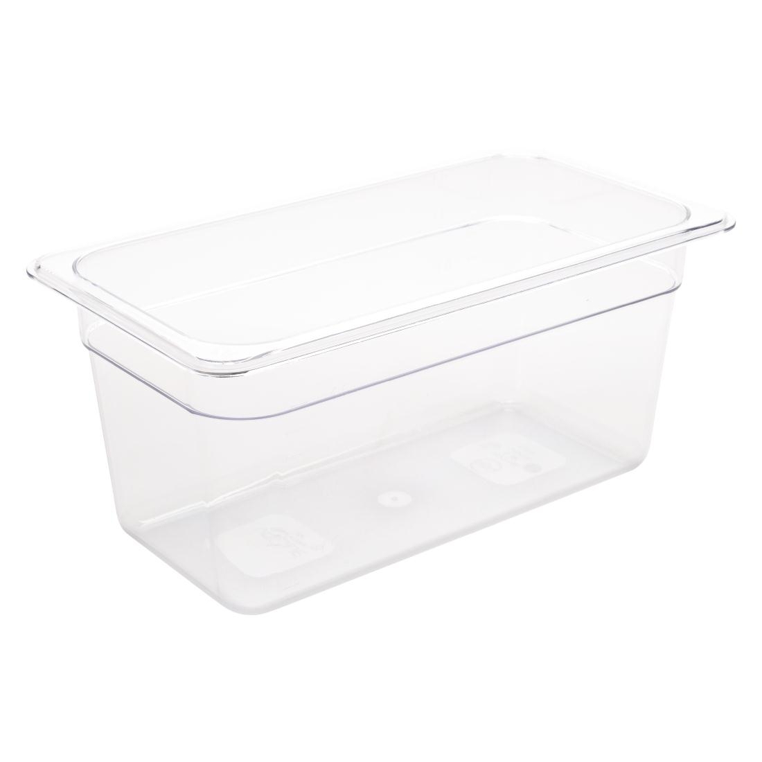 Vogue Polycarbonate 1/3 Gastronorm Container 150mm Clear