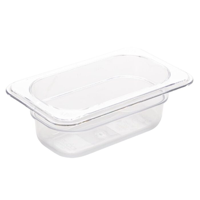 Vogue Polycarbonate 1/9 Gastronorm Container 65mm Clear