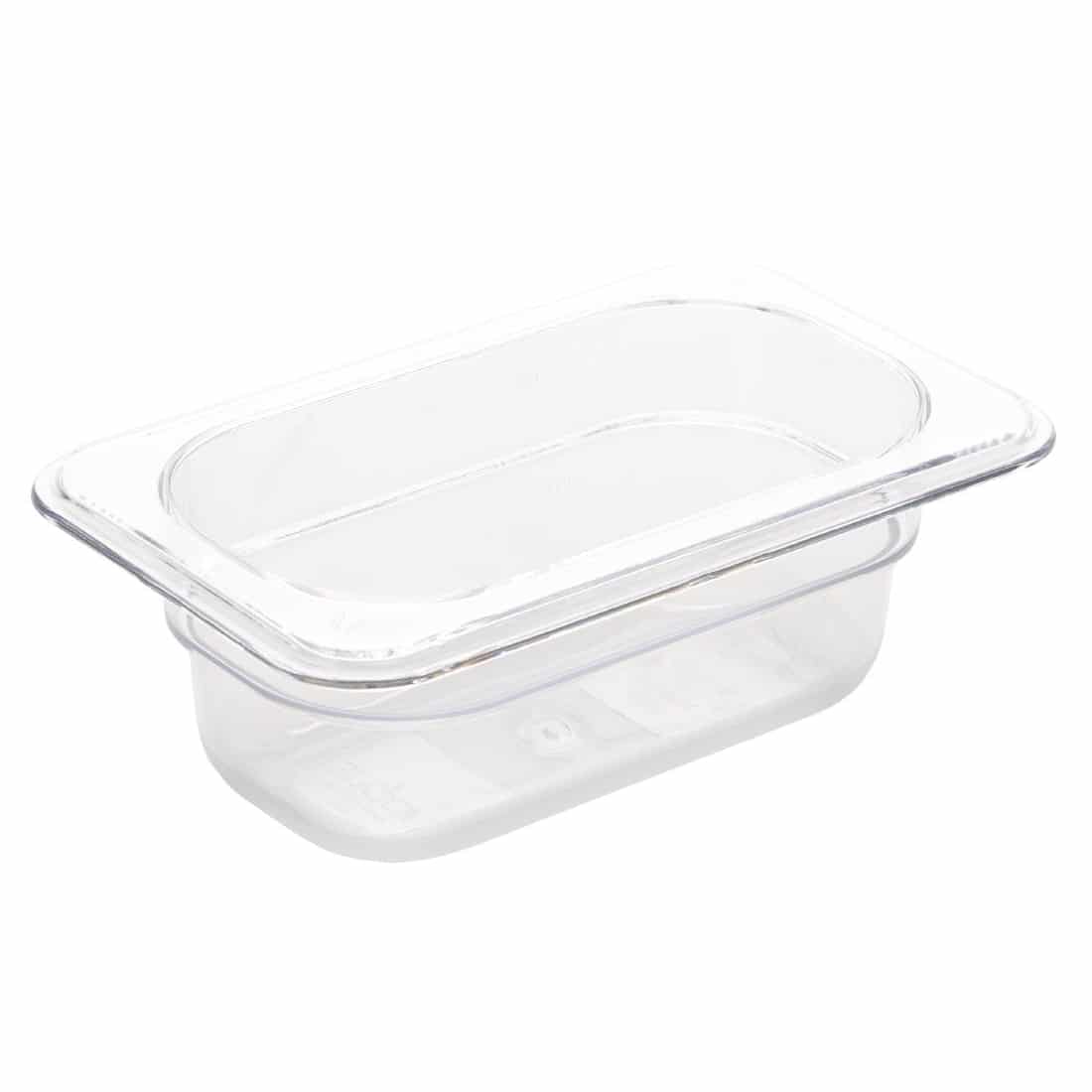 Vogue Polycarbonate 1/9 Gastronorm Container 65mm Clear