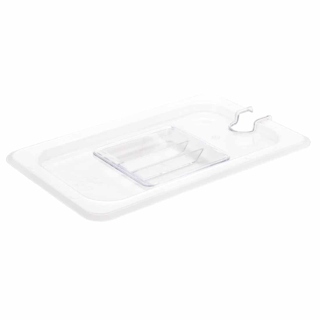 Vogue Polycarbonate 1/4 Gastronorm Lid Notched