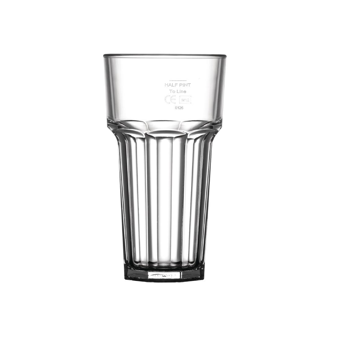 BBP Polycarbonate American Highball Glasses Lined Half Pint CE Marked at 285ml