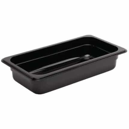 Vogue Polycarbonate 1/3 Gastronorm Container 65mm Black
