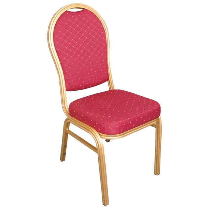 Bolero Aluminium Arched Back Banquet Chairs Red (Pack of 4)