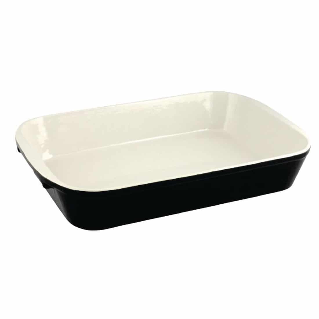 Vogue Black Cast Iron Roasting Dish