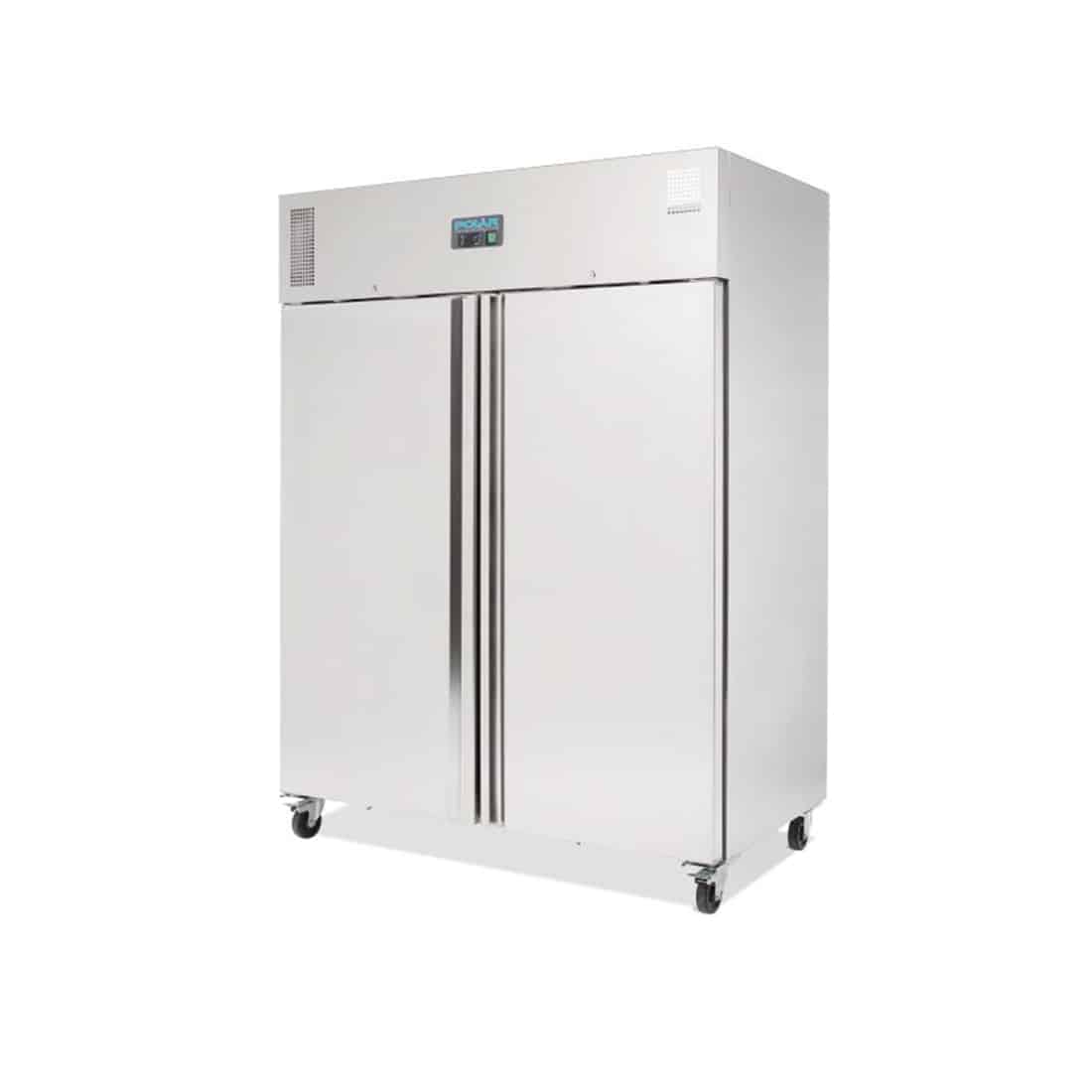 Polar Heavy Duty Double Door Fridge Stainless Steel 1300Ltr