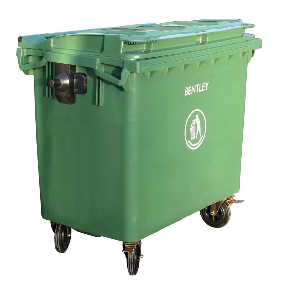 Roll Top Lid Wheelie Bin