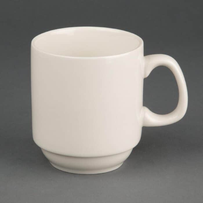 Olympia Ivory Stacking Mugs 285ml 10oz