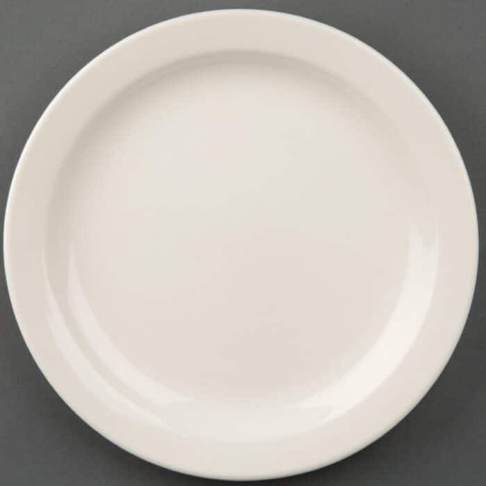 Olympia Ivory Narrow Rimmed Plates 200mm