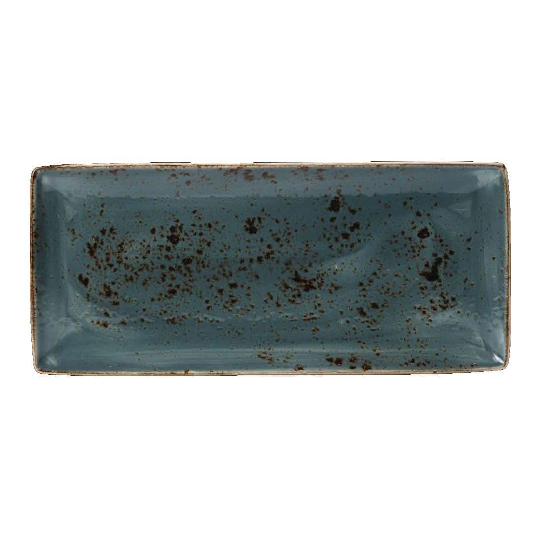 Steelite Craft Blue Rectangular Platters 370x 265mm