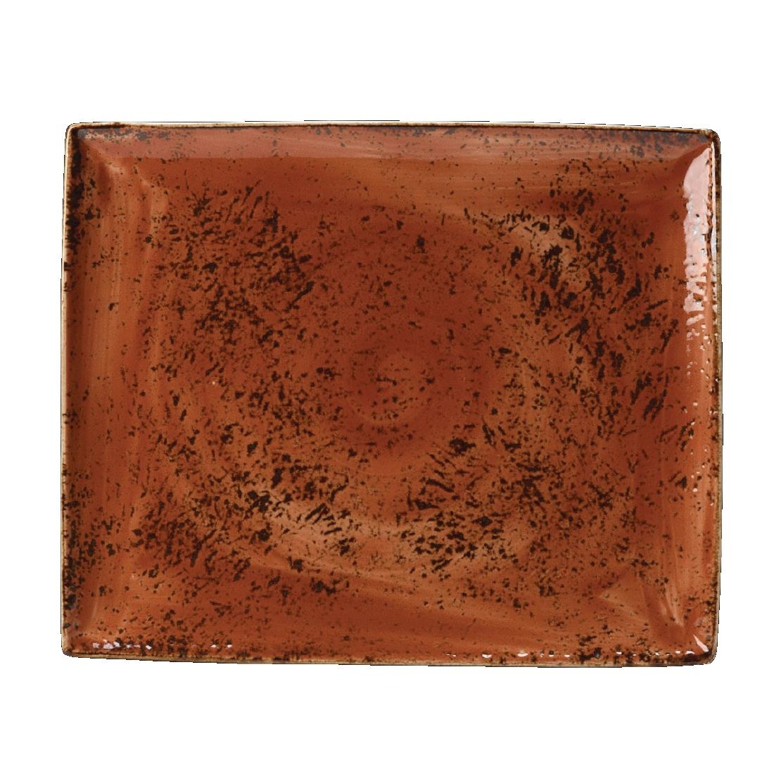 Steelite Craft Terracotta Rectangular Platters 330x 270mm