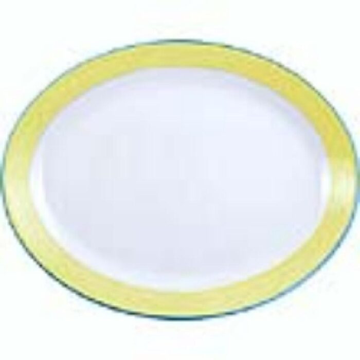 Steelite Rio Yellow Oval Coupe Dishes 202mm