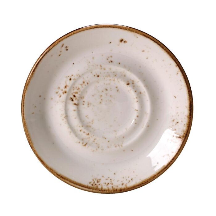 Steelite Craft White Stand and Saucer Double Well Large
