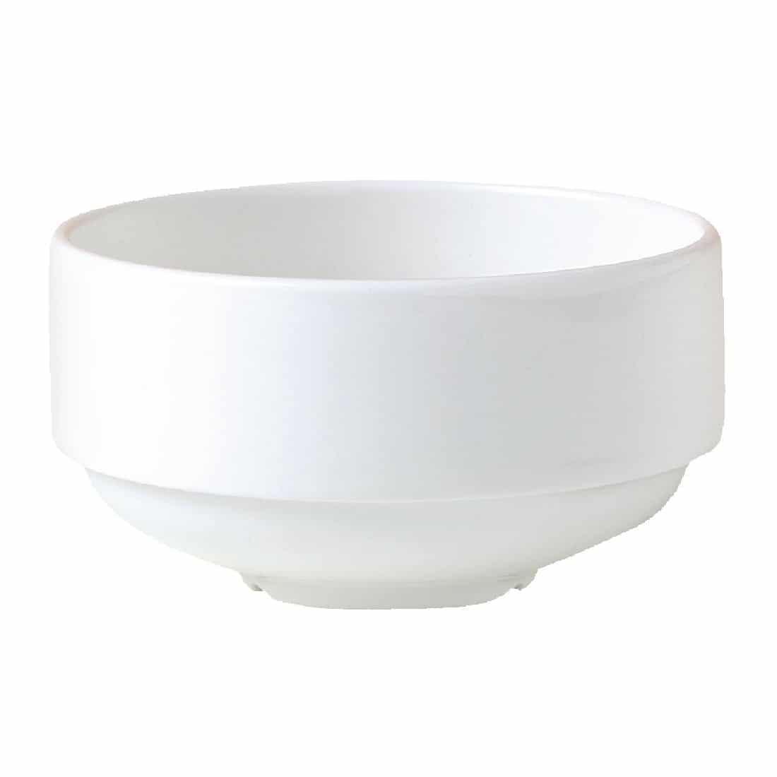 Steelite Monaco White Stacking Unhandled Soup Cups 285ml