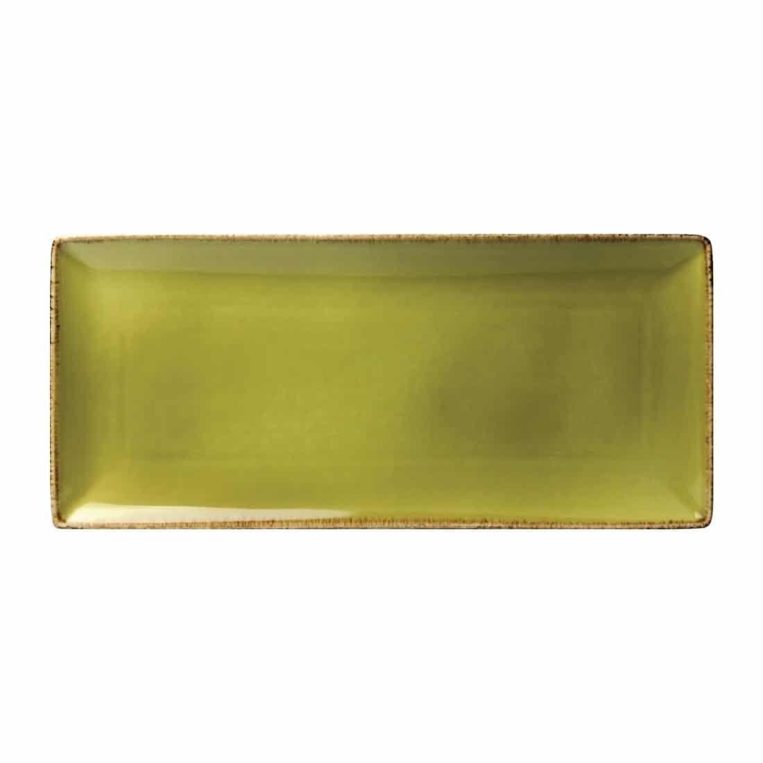 Steelite Terramesa Rectangle Plate Olive 370 x 165mm