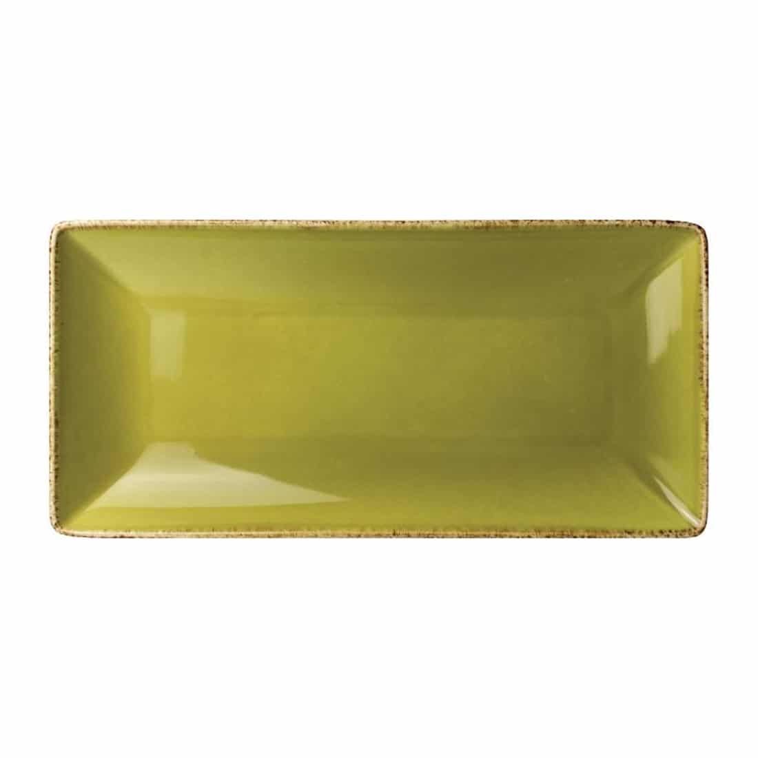 Steelite Terramesa Rectangle Plate Olive 290 x 140mm