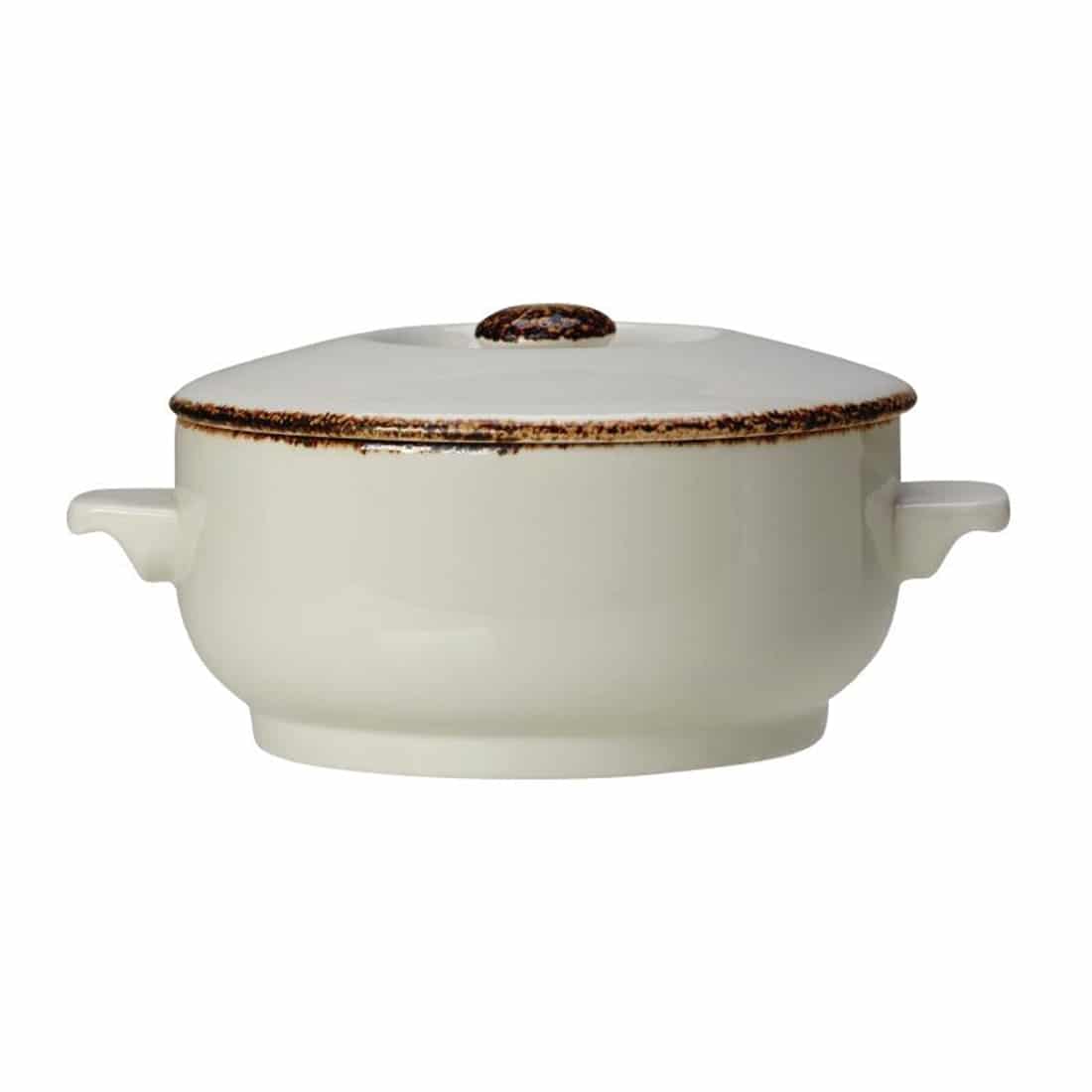 Steelite Brown Dapple Casserole Dish 425ml