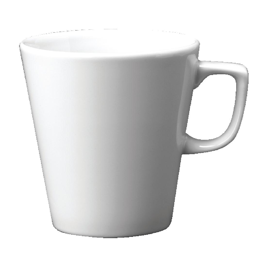 Churchill Plain Whiteware Cafe Latte Mugs 340ml