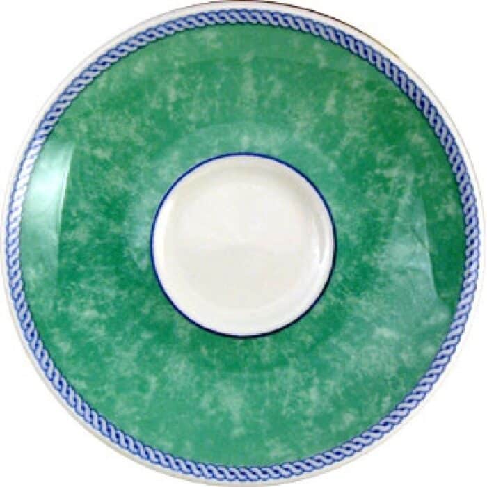 Churchill New Horizons Marble Border Espresso Saucers Green 115mm