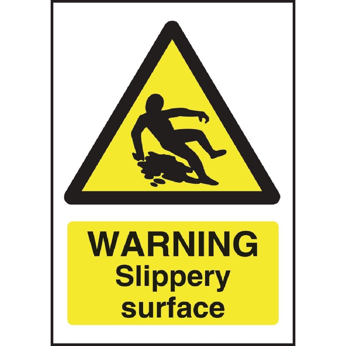 Warning Slippery Surface Sign