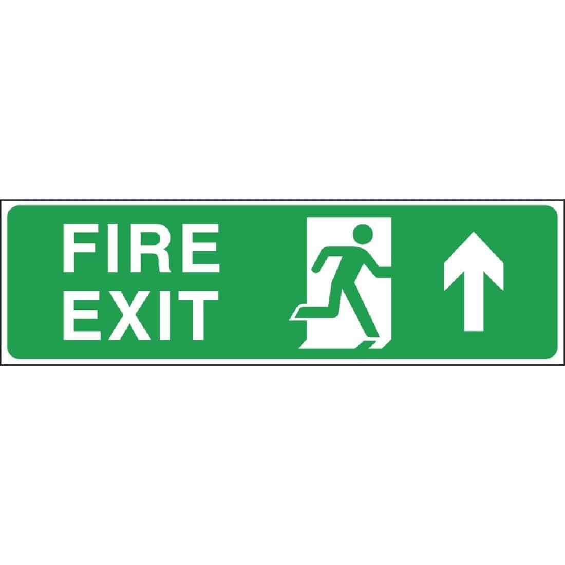 Fire Exit Arrow Up Sign