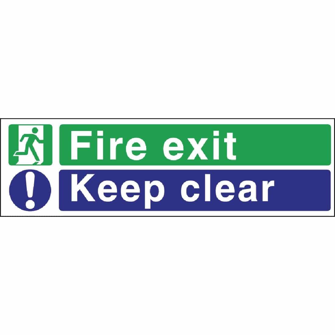 Fire Exit Keep Clear Sign