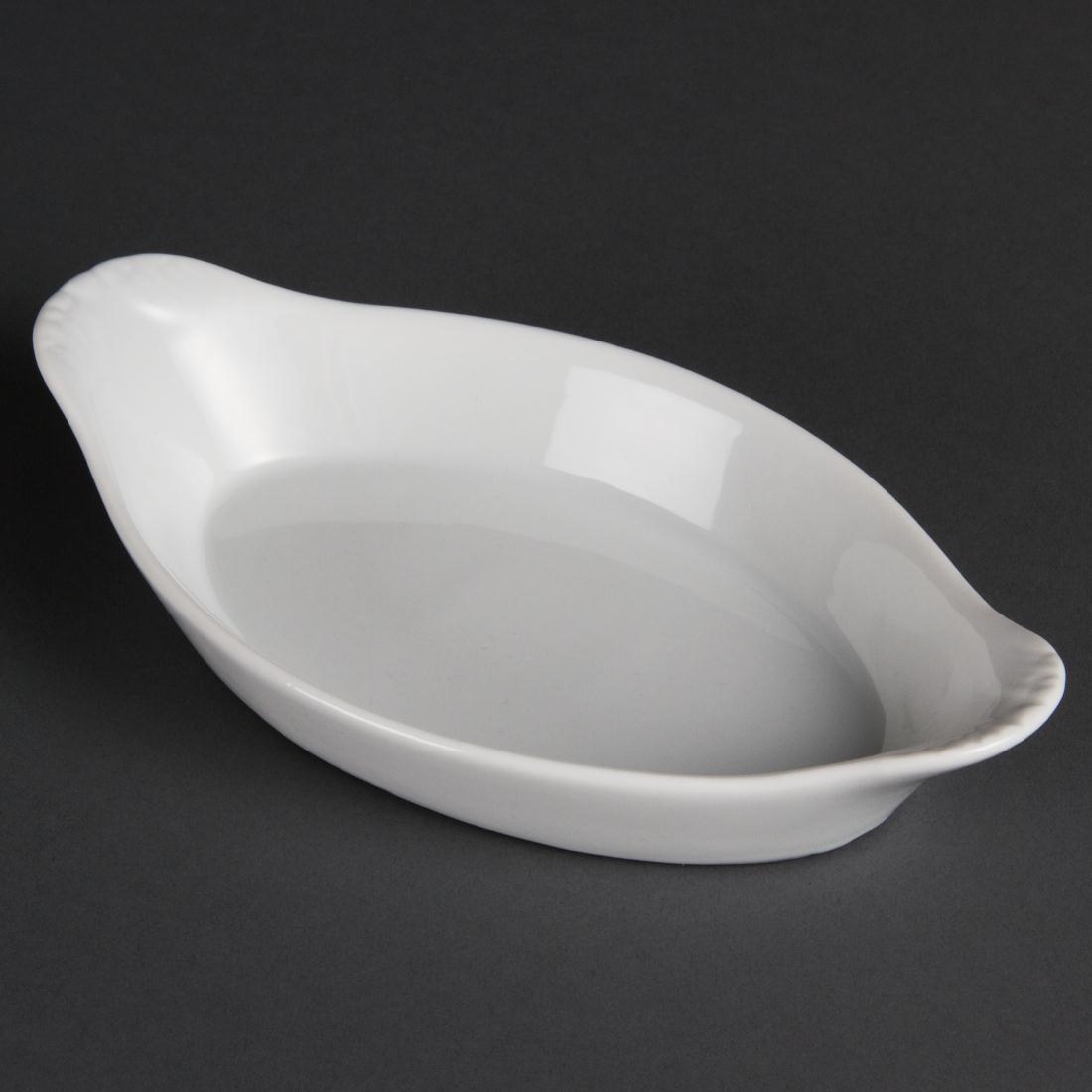 Olympia Whiteware Oval Eared Dishes 204mm