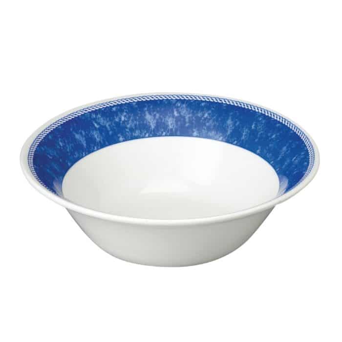 Churchill New Horizons Marble Border Salad Bowls Blue 213mm