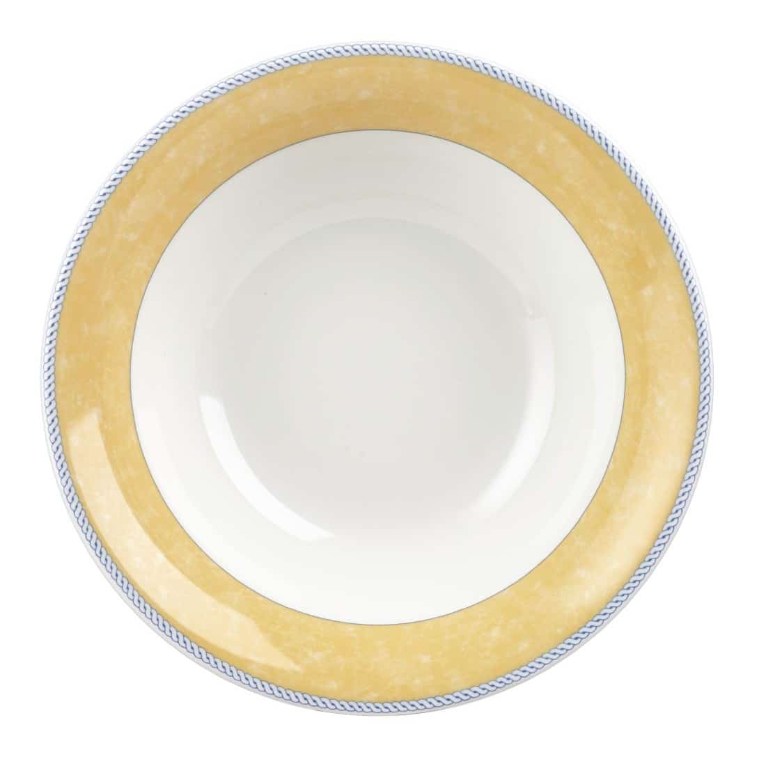 Churchill New Horizons Marble Border Salad Bowls Yellow 252mm