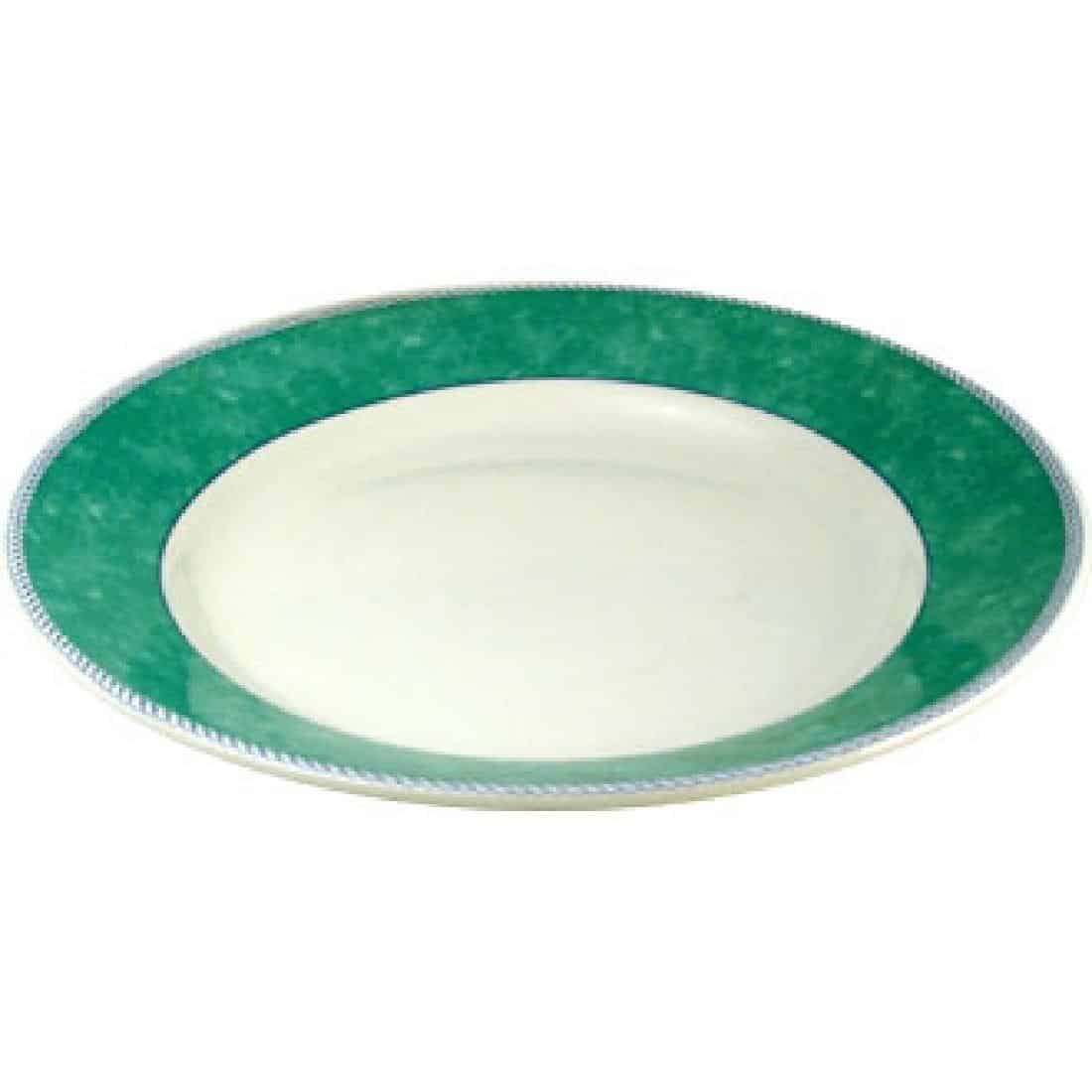 Churchill New Horizons Marble Border Mediterranean Dishes Green 252mm