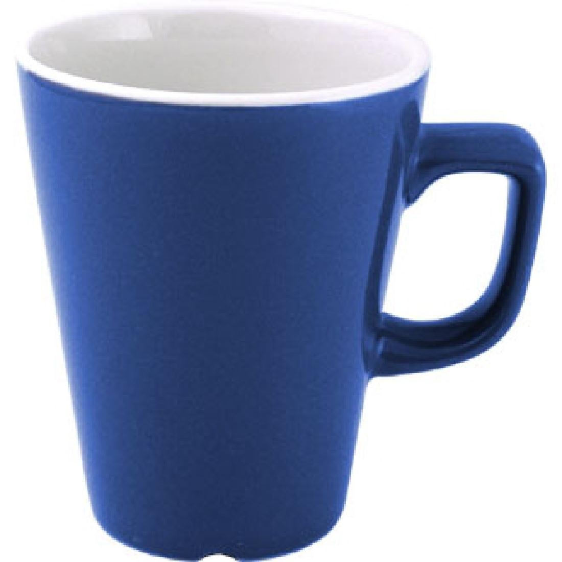 Churchill New Horizons Colour Glaze Cafe Latte Mugs Blue 340ml