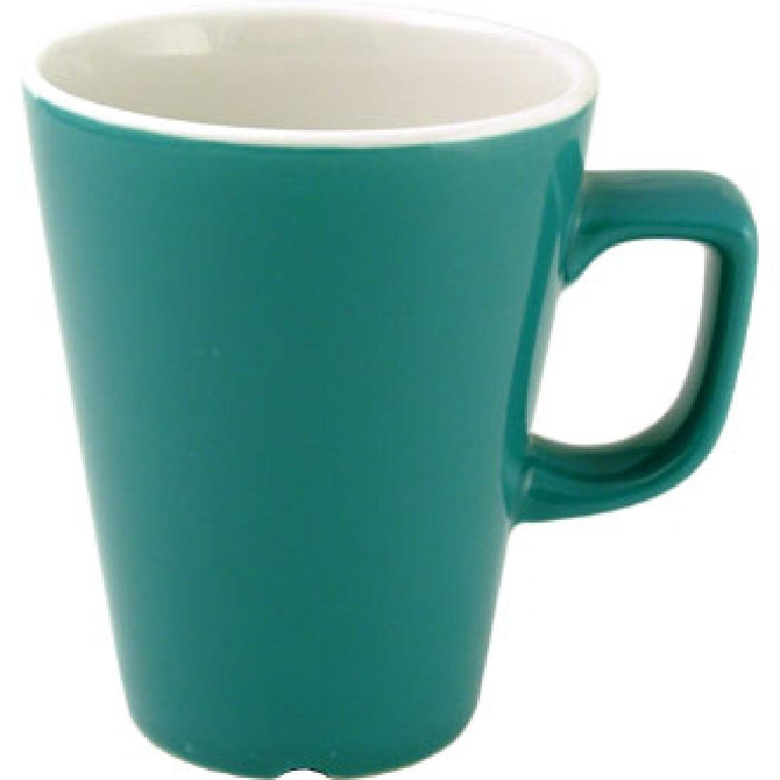 Churchill New Horizons Colour Glaze Cafe Latte Mugs Green 340ml