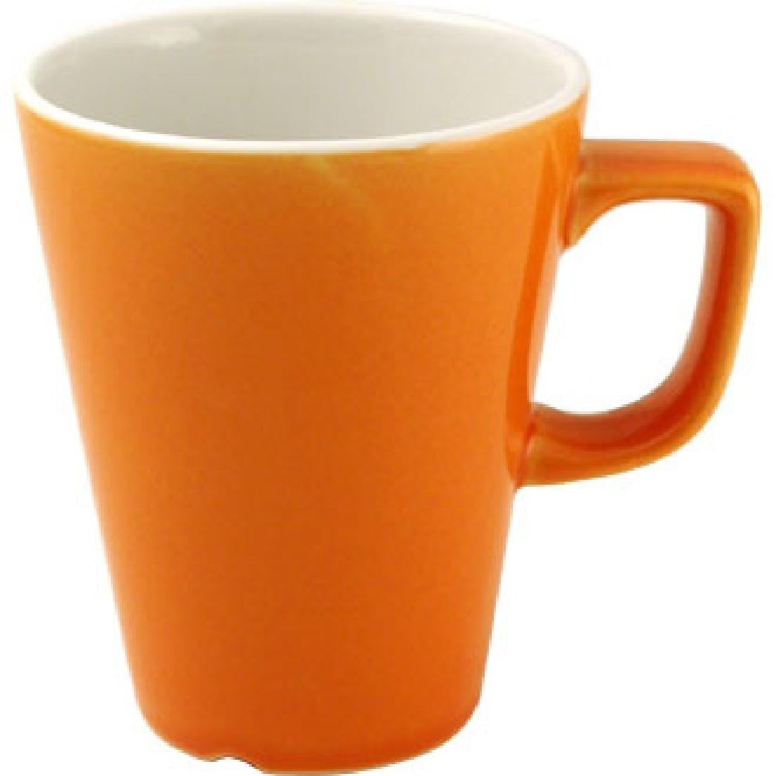 Churchill New Horizons Colour Glaze Cafe Latte Mugs Orange 340ml
