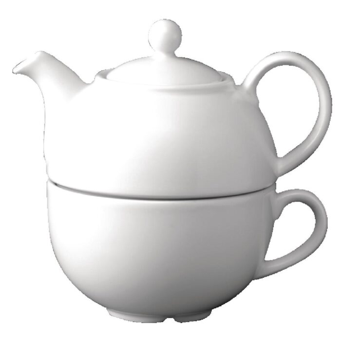 Churchill Plain Whiteware Teapots 370ml