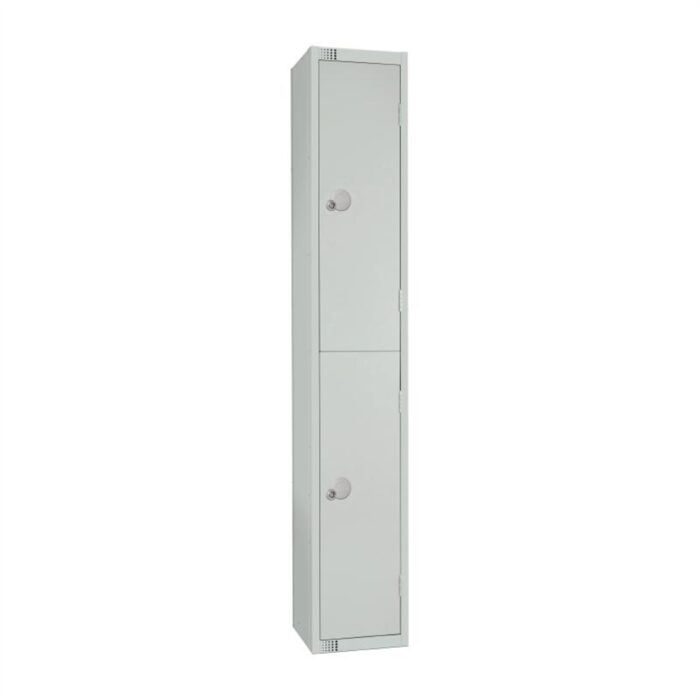 Elite Double Door Coin Return Locker Grey