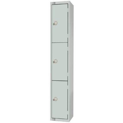 Elite Three Door Manual Combination Locker Locker Grey