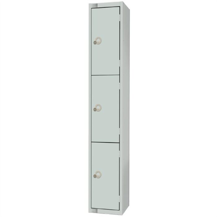 Elite Three Door Electronic Combination Locker Grey