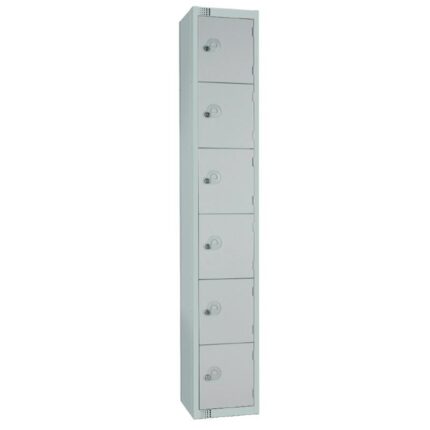 Elite Six Door Camlock Locker Grey