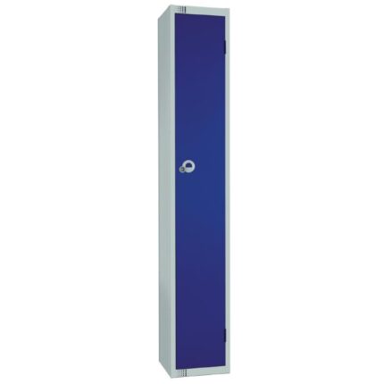 Elite Single Door Manual Combination Locker Locker Blue with Sloping Top