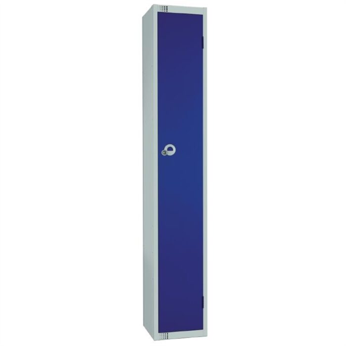 Elite Single Door Manual Combination Locker Locker Blue with Sloping Top