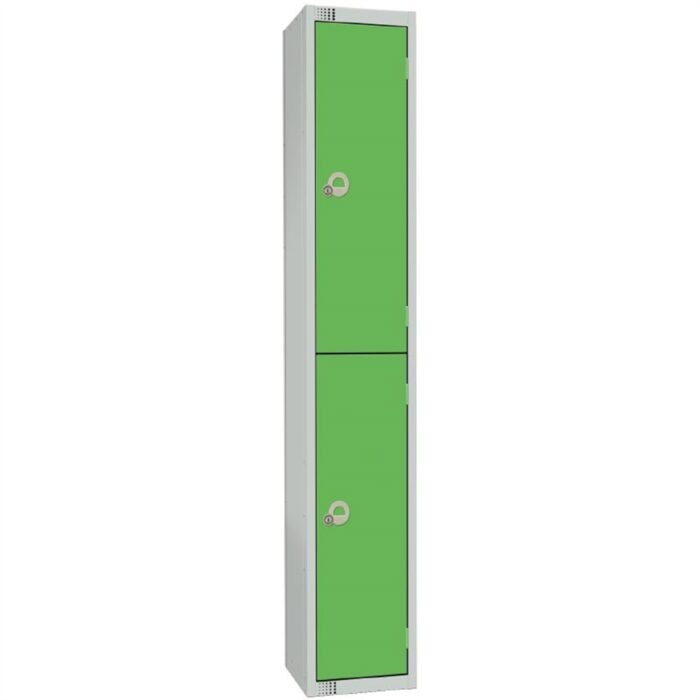 Elite Double Door Coin Return Locker Graphite Green