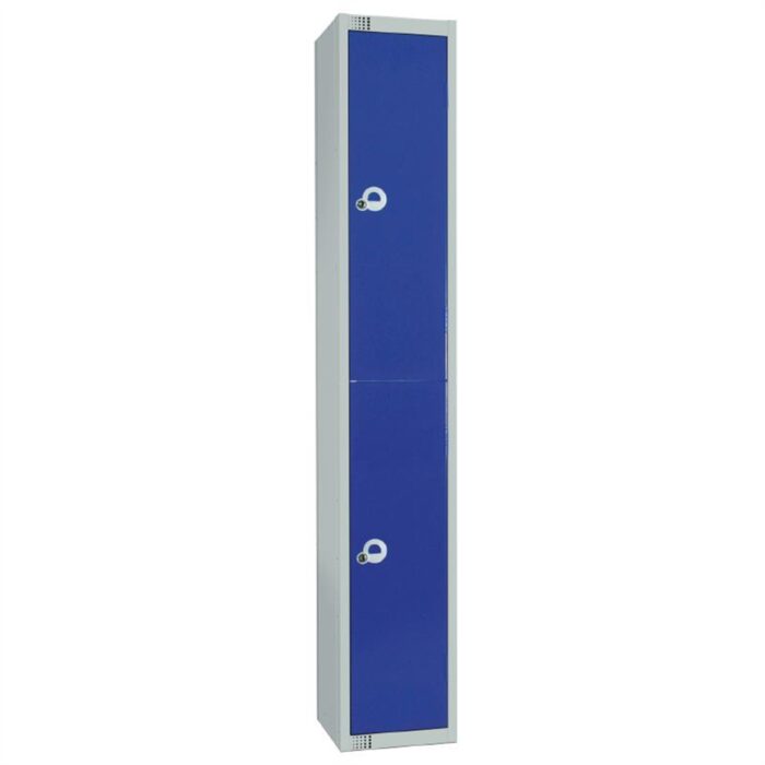 Elite Double Door Manual Combination Locker Locker Blue with Sloping Top